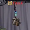 Colgante de Cadena para Teléfono Móvil Talla de Caballo de Palosanto Yiming Xianyuan Arena Verde Arcoíris Llavero de Caballo Tallado en Madera Creativo