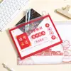 Bolsa de Arquivo com Zíper A4 PVC Personalizado com Zíper Autoadesiva Bolsa com Zíper à Prova d'Água com Argola Bolsa de Armazenamento com Impressão Personalizada