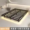 Cama suspendida cama de hierro casa de huéspedes red de costillas网红 sin cabecero habitación principal doble cama de hierro de lujo ligero marco de cama suspendido apartamento
