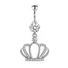 Moda transfronteiriça da Amazon novo piercing corporal de aço inoxidável anel de umbigo flor hexagonal prego de umbigo fivela de umbigo