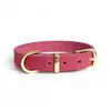 Collar Sencillo para Mascota de Aleación de Zinc, Collar de Cuero Genuino, Collar para Perro de Piel de Vaca de Primera Capa, Collar de Cuello, Anillo para el Cuello para Perros Grandes, Medianos y Pequeños