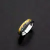 Anillo Retro "Shang" Plateado en Plata y Amarillo, Diseño de Anillo de Nicho de Lujo Ligero, Venta Directa de Fábrica de Gama Alta