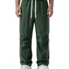 Pantalones de hombre transfronterizos, estilo europeo y americano, pantalones de trabajo atléticos a rayas de secado rápido de moda, pantalones largos casuales de corte recto holgado