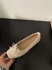 Primer Encuentro Zapatos de Mujer de Altura Creciente Estacionales Primavera/Verano Lazo Suave Zapatos Planos Amarillos Zapatos de Ballet Zapatos de Noche Zapatos Bajos