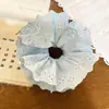 Goma para el pelo de encaje francés estilo ballet de cuatro capas, Scrunchie dulce de chica retro, para coleta baja, pasador grande para el pelo