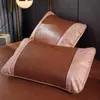 Verano Fresco Verano Colchoneta Funda de Almohada Almohadilla para Almohada para Adulto Colchoneta de Ratán Cubierta para Núcleo de Almohada Funda de Almohada Fresca Individual Dos Pares