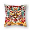 Almohada de peluche corto para mascota del año del dragón 2024, funda de almohada de estilo chino, moda nacional, almohada de la fortuna