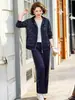 Conjunto Deportivo de Otoño para Madre 2026 Estilo Nuevo para Mujeres de Mediana Edad y Mayores, Elegante y con Estilo Conjunto de Dos Piezas de Chaqueta y Pantalones para Primavera-Otoño