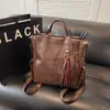 Mochila Vintage de Cuero Suave para Mujer 2026 Nuevo Modelo Gran Capacidad Mochila para Viajes Diarios Moda Estilo Universitario Mochila Escolar