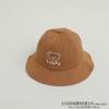 Sombrero de bebé Primavera y Otoño Nuevo Sombrero de pescador para bebé femenino Niños pequeños Oso Sombrero de cubo simple Sombrero para el sol de bebé masculino Moda