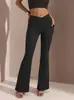Pantalones de yoga de campana estilo europeo y americano transfronterizos para mujer, de cintura alta, elásticos, levanta glúteos, ajustados, deportivos, para fitness y casual largos