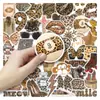 50 Adesivos de Caderno Estilosos com Estampa de Leopardo de Desenho Animado para Decoração e Layout de Capas de Celular de Laptop Adesivos à Prova d'Água Atacado