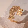Pulsera Metálica Geométrica Irregular Plegada con Apertura Redonda Europea y Americana Personalidad Nicho Elegante de Gama Alta para Mujer
