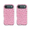 Venta Caliente en Amazon Rosa Estampado Leopardo Magnético Doble Capa Película Apple 18pro Funda de Teléfono Comercio Exterior Tacto de Alta Gama para Niñas
