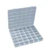 Caja Rectangular de Plástico PP con 36 Compartimentos Empaque para Componentes Electrónicos Caja Transparente Caja de Almacenamiento para Joyas Frijoles