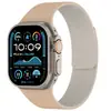 Adecuado para Apple Watch Ultra9876543210 Generación Se Correa de Reloj de Silicona Suave Magnética con Textura de Grano