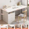 Mesa de Computador Mesa de Desktop Mesa para Casa Mesa de Estudo para Estudante Conjunto com Cadeira Mesa de Maquiagem para Quarto de Meninas Mesa de Escritório Simples