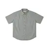 Ropa para Hombre Beijie 2026 Verano Nueva Camisa de Manga Corta Rayada de Algodón y Lino para Hombre Chaqueta Camisa Holgada Retro de Media Manga