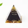 Pirámide de Chakra de Grava de Cristal Adornos Decorativos de Resina Decoraciones Interiores del Hogar Resina de Cristal Amatista