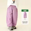 Roupas Infantis Tongbei 2026 Primavera Novidade Calças Casuais Infantis para Meninos e Meninas, Versátil Estiloso Solto Wide-Leg Cropped