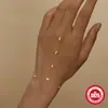 Pulsera Anillo Ojo del Diablo Incrustado de Diamantes de Plata de Ley S925, Joyería de Cadena para Dedos Apilable Multicapa, Al por Mayor en Stock