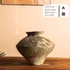 Adornos para Jarrón Flores Secas Maceta de Cerámica Cerámica Gruesa Decorada a Mano Estilo Retro Zen Antiguo Wabi-sabi Florero Sala de Estar