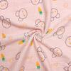 Tecido crepe de gaze dupla de algodão puro, desenho animado, estampado, roupa feminina, roupa para casa, pijama, roupa de bebê, tecido