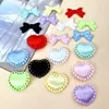 Acessórios de Presilha de Cabelo Feitos à Mão DIY Cor Clara Cetim Coração Embossado Ultrassônico Laço