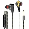 Venda Direta da Fábrica e Atacado de Fones de Ouvido com Fio com Drivers Dinâmicos Duplos, Som Estéreo, Alto-falantes Únicos/Duplos, e Podem Ser Usados com Plug de 3,5 mm ou Tipo-C