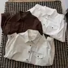 2026 Nueva Camisa de Moda Estilo Coreano con Cuello de Solapa Larga para Mujer, Corte Holgado, Adelgazante, Top Versátil, Chaqueta Estilo Ropa de Trabajo para Mujer