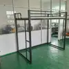 Cama loft que ahorra espacio para apartamento pequeño de una persona con espacio libre debajo de la cama, Cama de hierro en dormitorio de personal, Cama loft de alquiler, Leidezu