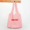 Bolsa de Lona para Mulheres, Grande Capacidade, Design Estiloso, Nicho Japonês e Coreano, Bolsa Tote Casual, Bolsa de Trabalho Estilo Ins