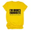 EU SOU o Favorito da Mamãe Amazon Wish Site Independente Moda Versátil Feminino Casual Gola Redonda Manga Curta Camiseta