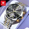Marca Oli una generación de relojes moda cristal de diamante multifuncional mecánico impermeable relojes para hombre hombre