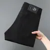 Calça Jeans de Alta Qualidade para Todas as Estações para Homens, Preto e Branco, Produtos Europeus Transfronteiriços, Luxo Leve, Moderna, Slim Fit, Versátil, Calça Longa