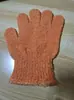 Guantes de Baño Exfoliantes, 18 cm de Largo, Tejidos de Poliéster, 5 a 7 Tipos de Colores, Guantes Suaves para Exfoliar en la Ducha para Limpieza Corporal
