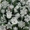 Decoración Navideña Transfronteriza Colgante Decorativo para Árbol de Navidad Copo de Nieve Muñeco de Nieve Estrella Reno Decoración Guirnalda Decoración