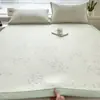 Conjunto de Três Peças de Tapete Fresco Jacquard de PE para o Verão 2026 Novo Tapete de Ar Condicionado Tapete de Cama Doméstico para o Verão Tapete Fresco Macio
