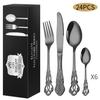 Talheres de Mesa de Aço Inoxidável Transfronteiriços Talheres Hotel Retro Estilo Palácio Em Relevo Talheres Ocidentais Atacado Talheres para Bife