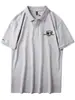 Camisa Polo Transpirable de Algodón de Fibra Larga de Manga Corta para Hombre, Top de Verano con Estampado de Moda, Camiseta Casual Versátil con Cuello para Hombre Xl026