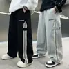 Pantalones para niños, pantalones deportivos rectos de primavera y otoño, corte holgado, pantalones largos casuales estilo coreano 2026 para niños mayores, pantalones deportivos elegantes para niños