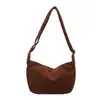 Bolso de mano estilo japonés artístico de pana estilo lazy 2025 verano nuevo estudiante casual versión coreana bolso simple tipo dumpling