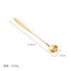 Cuchara para mezclar con forma de flor de cerezo, cuchara para postre y miel, cuchara creativa de acero inoxidable para hielo, cuchara para café con mango largo, regalo de flores para adultos