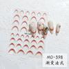 2024 Yueji Quente Quente Adesivo Auxiliar para Nail Art Francesa Preto e Branco Clássico Pequeno Adesivo Francês DIY Atacado