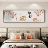 Nueva Pintura Colgante de Cabecera para Dormitorio Hogar Cálido Chino Paz y Alegría Dormitorio Principal Sala de Estar Pintura Decorativa Hotel B&B Caligrafía y Pintura Mural