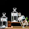 Botellas de Licor Vacías, Botellas de Vidrio, Botellas Reutilizables de 250ml 500ml, Botellas de Vino de Cocina Blanco Cristalino, Botellas de Vino de Vidrio