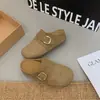 Zapatos estilo Birkenstock para mujer con suela gruesa y que aumentan la altura, nueva colección de otoño, diseño sin cordones, punta cerrada, estilo media pantufla, perfectos para quienes prefieren la comodidad y la facilidad de uso