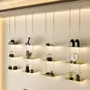 Estante colgante de hierro forjado, estante de exhibición, gabinete colgante con divisiones, estantería de techo, estante de pared, estante decorativo creativo