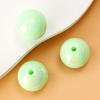 Cuentas Redondas de Acrílico con Recubrimiento UV de Alta Calidad Galvanizadas Iridiscentes Color Macaron Crema Accesorios para Cadena de Teléfono DIY Materiales para Cuentas