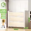 Estante de Cocina de Pie Gabinete de Almacenamiento Multicapa Horno de Microondas Doméstico Gabinete Multifuncional con Puerta Gabinete de Almacenamiento a Prueba de Polvo
